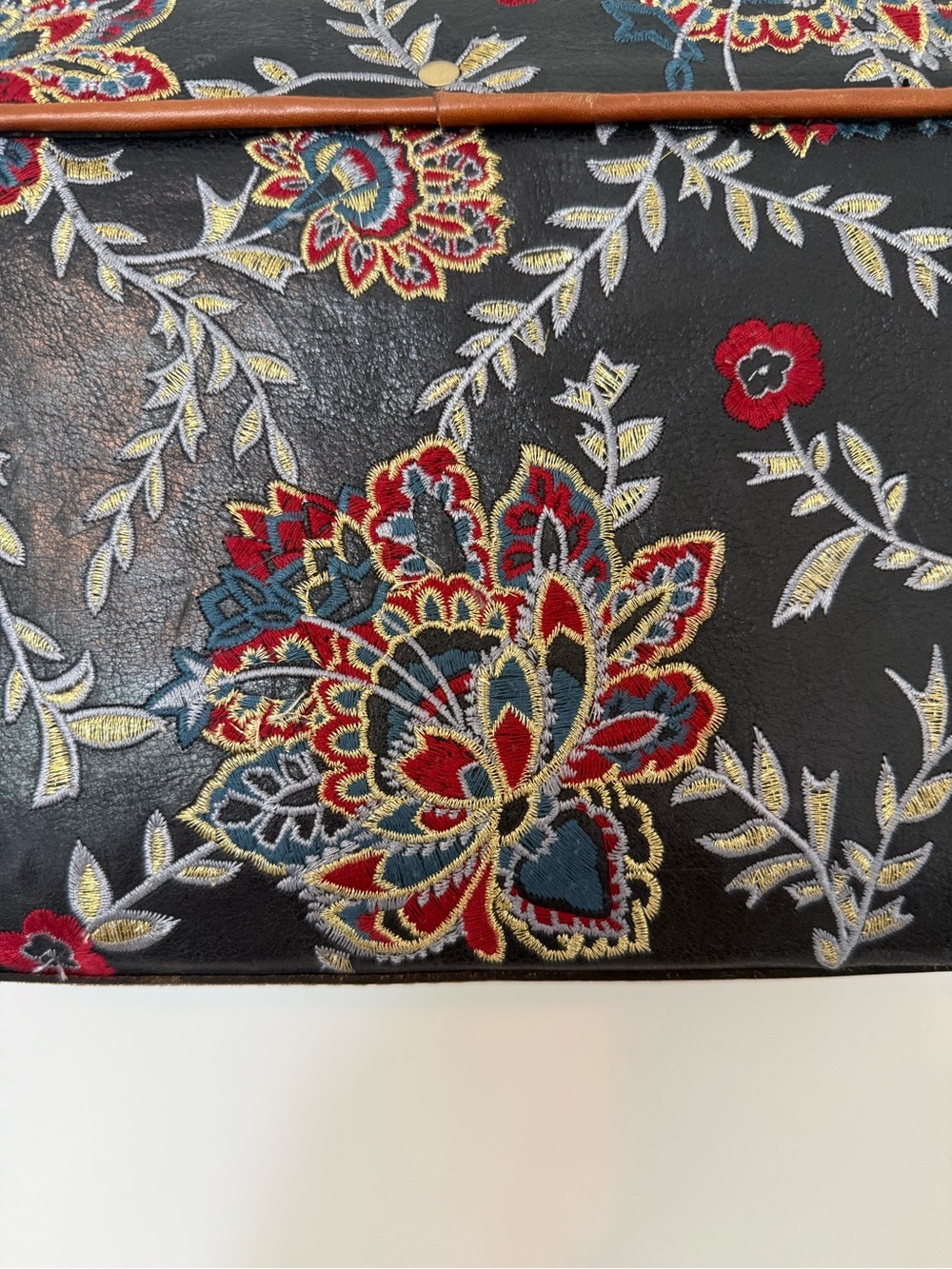 Patricia Nash Floral Embroidered Top-Handle Satchel Bag - Picture 6 of 15